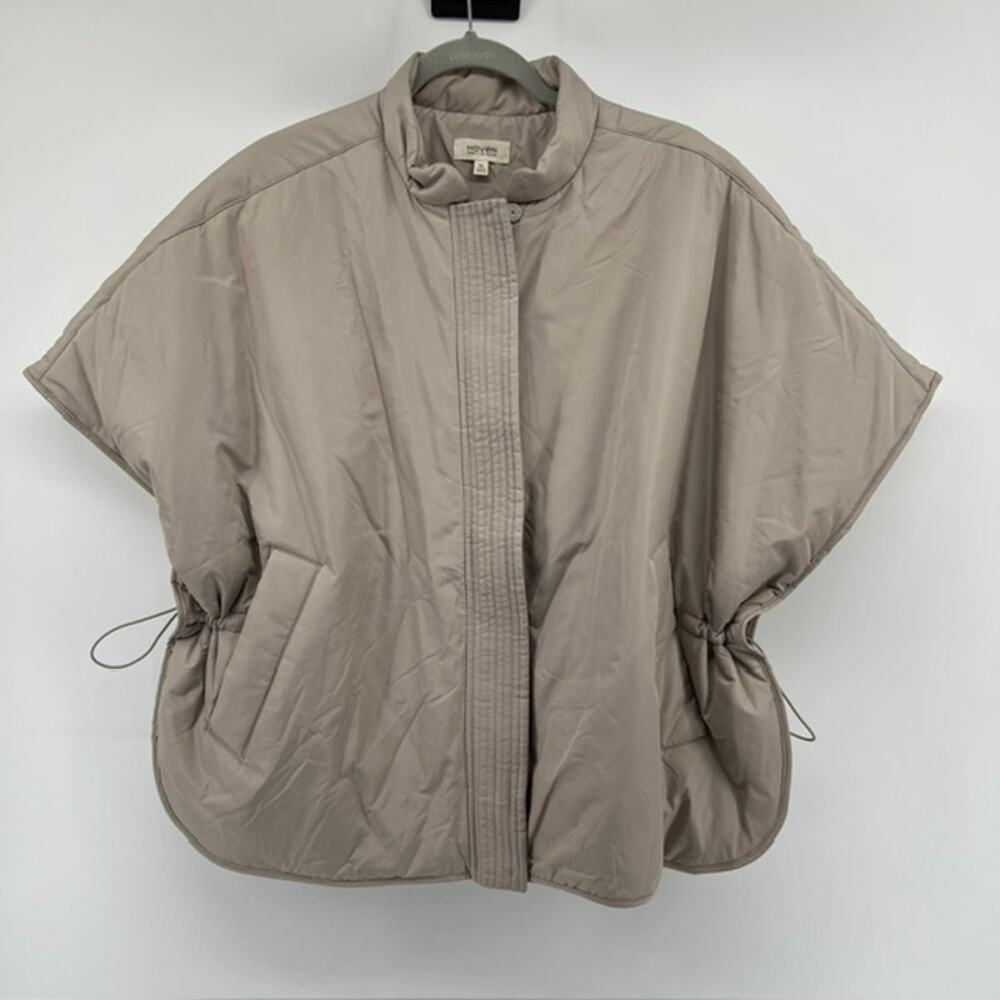 Haven Well Within Puffer Drop Shoulder Vest Womens XL Taupe Ourdoor Packable